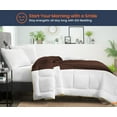 thumbnail image 2 of California King Comforter Contrast Chocolate 300 GSM Plush Siliconized Microfiber Fill Duvet Insert With 1000 Thread Count Egyptian Cotton Shell Fluffy with Piping & Matching Pillowcases, 2 of 8