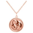 thumbnail image 2 of Reversible Capricorn Zodiac Sign Charm Coin Pendant Necklace in Solid Gold (16 Inches), 2 of 4