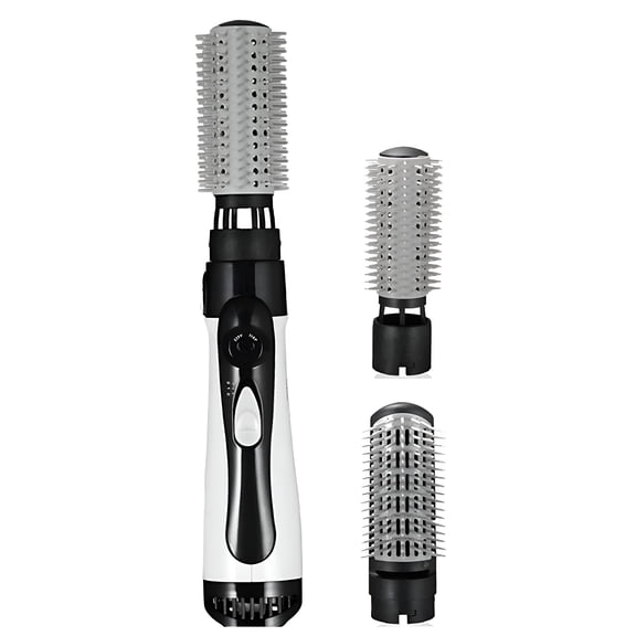 BPPEG 3-In-1 Rotating Round Hot Air Spin Brush Set with 2 Detachable Curling Brushes