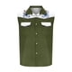 thumbnail image 4 of Camisas de Cuello para los Hombres de Moda Casual Imprimir Turndown Cuello sin Mangas Bolsillos Deportivos Tanque, Ligero Top de Verano, 4 of 5