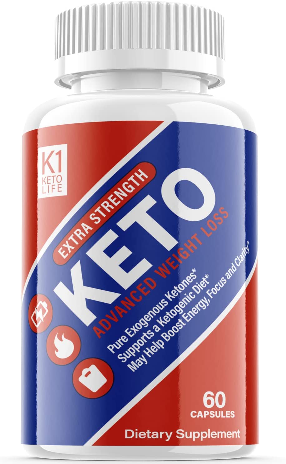 (1 Pack) K1 Keto Life - Supplement for Weight Loss - Energy \u0026 Focus ...