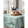 thumbnail image 6 of Green Abstract Table Cloth, Modern Oil Painted Art Contemporary Waterproof Tablecloth for Rectangle Tables, Reusable Washable Fabric Table Cover for Restaurant Kitchen Dining Tables 52"x70", 6 of 6