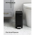 thumbnail image 6 of Bathroom Trash Can, 2.6-Gallon (10 L) Trash Bin with Lid, Slim for Small Spaces, Stainless Steel Garbage Can, Soft Close, Black, 6 of 7