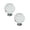 White*2, variant on 1 Pcs Crystal Glass Door Knob, Crystal and Chrome Modern Cabinet and Drawer Knob for Kitchen, Bathroom, and Furniture 30mm