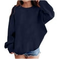 thumbnail image 3 of Xdegoge Sweatshirts for Girl Trendy Plus Size Warm Fleece Sherpa Lined Crewneck Pullover Sweater Tops Fall Winter Long Sleeve Sweatshirt Tops Casual Preppy Shirts Clothes Sudadera 3-4 Years, 3 of 5