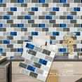 thumbnail image 4 of DEWOO Peel and Stick Backsplash - 10 Sheets of 12"×12" - 3D Adhesive Peel and Stick Tile Backsplash for Kitchen, Bathroom, Wall Tile, Blue Gray, 4 of 12