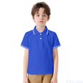 thumbnail image 2 of Fozruso Boys and Girls Short Sleeve School Uniform Shirt Casual Loose Fit Button Closure Collared Shirt for Toddler and Kids, 2 of 7