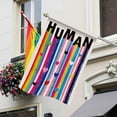 thumbnail image 6 of Love Wins Rainbow Heart Garden Flag Double Sided, LGBTQ Gay Lesbian Decorative Yard Outdoor Home Pride Month Small Decor, LGBT Bisexual Pansexual Burlap Outside House Decoration 12 x 18, 6 of 6