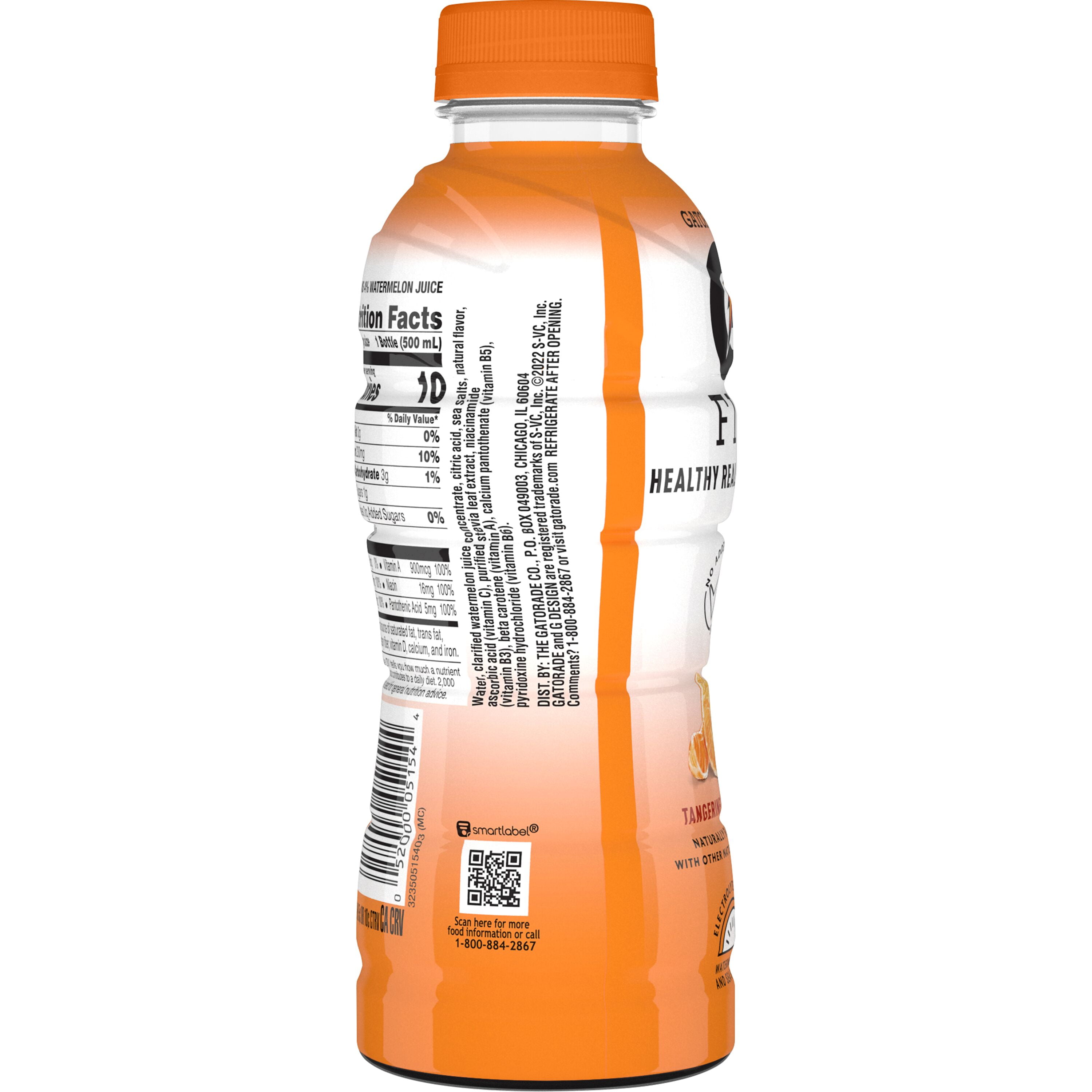 Gatorade Fit Tangerine Orange Sports Drink, 16.9 fl oz, 1 Count Bottle