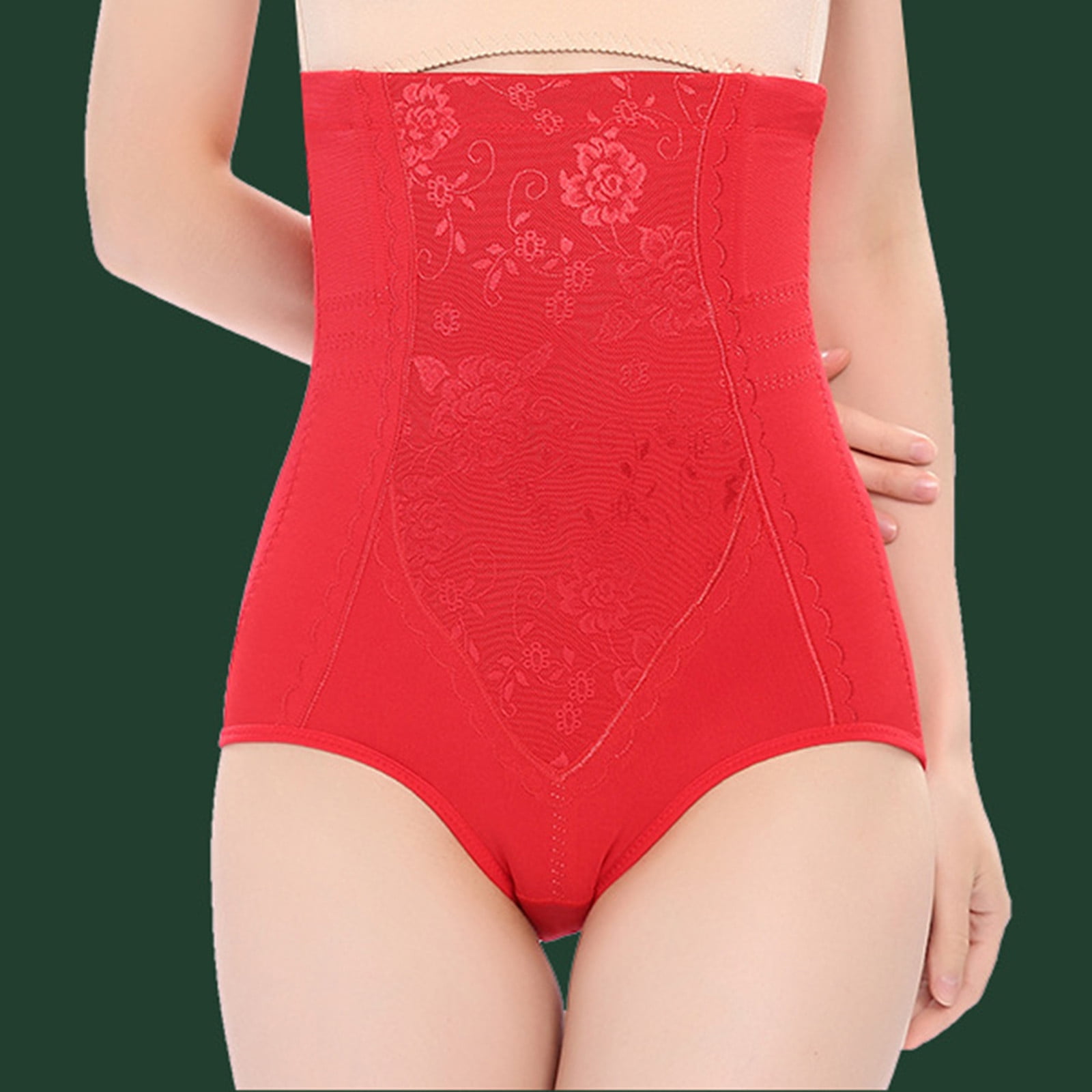 YWDJ Shapewear for Women Tummy Control Plus Sized Pants With Extra Weight  Toning Pants With A High Waist Red XL 