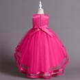 thumbnail image 6 of Wavsuf Flower Girls Dress Nets Bow Hot Pink Princess Dress Size 7-8 Years, 6 of 6