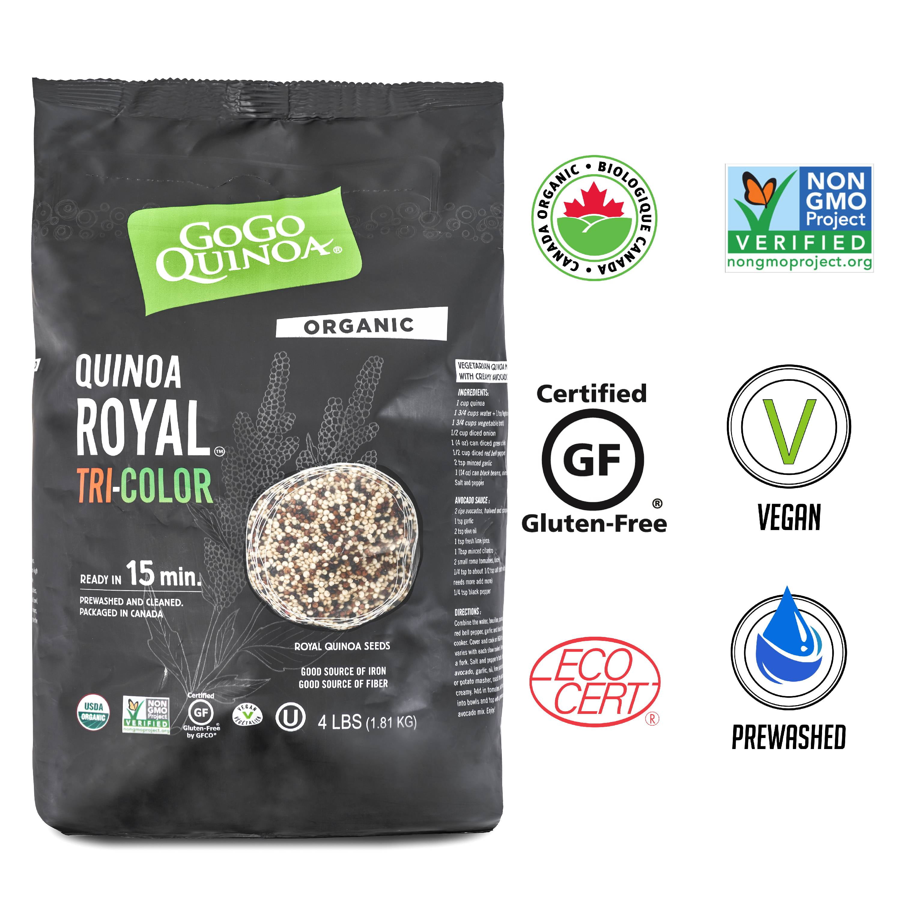 GoGo Quinoa Tricolor Organic, Gluten Free and Vegan Supergrains, USDA