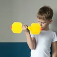 thumbnail image 3 of 1 par de mancuernas de peso ajustable, entrenamiento físico divertido, pesas con sensor, mancuernas de entrenamiento para niños pequeños, equipo de ejercicio, juguete para gimnasio en casa, 3 of 6