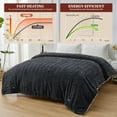 thumbnail image 6 of Dhole Electric Blanket Heated Twin, Super Cozy Luxury Jacquard Shaggy & Sherpa with 6 Heating Levels & 0-10 Hours Auto Off, Fast Heating & Overheat Protection, 62x84 Inch, Dark Gary, 6 of 8