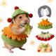 thumbnail image 5 of 1 juego de ropa para hámster, gorro de punto con correa ajustable, top de ganchillo, hámster, conejillo de indias, animales pequeños, accesorios de disfraz, suministros para mascotas, 5 of 8