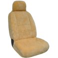 thumbnail image 1 of Funda para asiento de coche Eurow, fácil de instalar, piel de oveja de felpa, color beige, 1 of 7