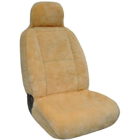 Funda para asiento de coche Eurow, fácil de instalar, piel de oveja de felpa, color beige