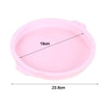 thumbnail image 2 of 4/6/8 Inch Round Silicone Layer Cake Chocolate Mousse Diy Dessert Baking 8Inch Pink, 2 of 9