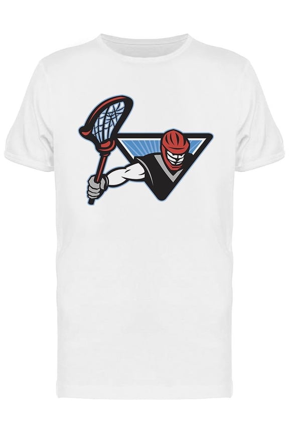 Lacrosse Player Holding A Crosse T-Shirt Men -Image by Shutterstock, Male Medium