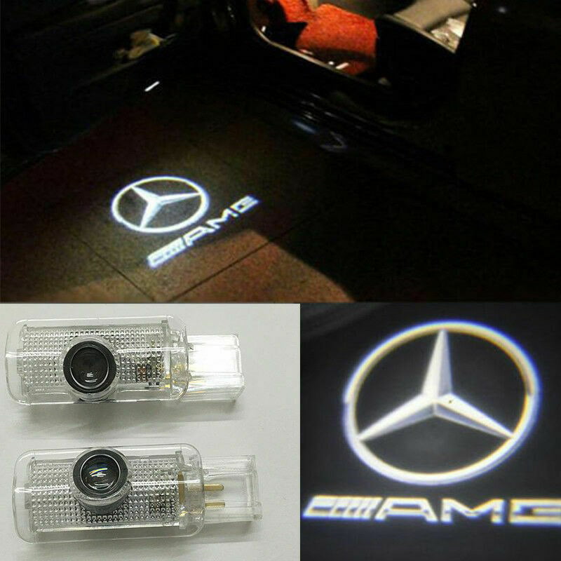 ZHANGNA ZHANGNA Car Shadow Light,Car Door LED Logo Projector Ghost Shadow Lights,Welcome Door Logo Light For Benz CLA 4PCS