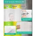 thumbnail image 4 of Anzona No Hook Shower Curtains, Plaid Summer Lemon Extra Long Bathtub Curtains with Snap in Liner, Farmhouse Checkered Modern Waterproof Washable Fabric Bathroom Shower Curtain Sets, 72" x 96", 4 of 4