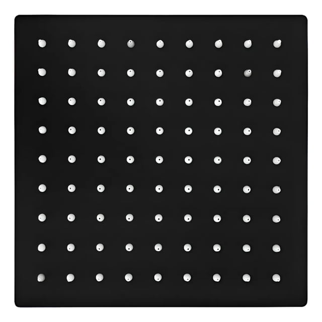 Regadera Cuadradra Hidroflud Negra Mate 8puLG Inoxidable Negro Mate Baño Hogar Casa