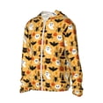thumbnail image 2 of Pofeuu Happy Halloween Print Sun Protection Outdoor Lightweight Full Zip UV Cooling Hoodie Long Sleeve Summer Clothing for Outdoor Hiking-Small, 2 of 5