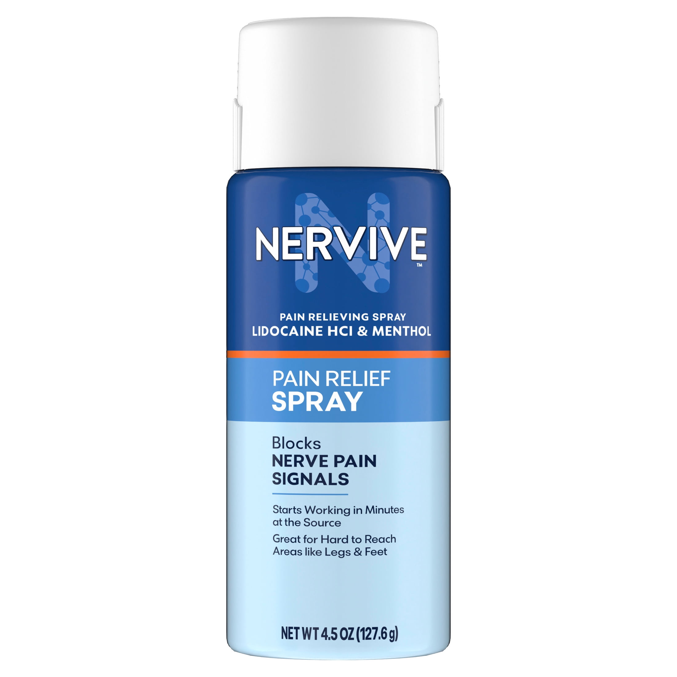 (3 pack) Nervive Nerve Pain Relieving Lidocaine Spray, Max Strength Formula, 4.5 oz