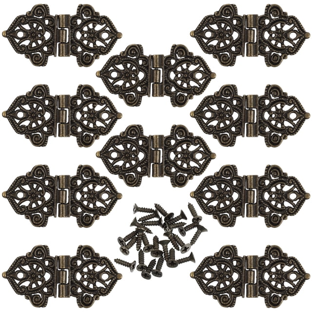 10pcs Vintage Wooden Box Hinge Antique Hinges Multifunctional Metal Hinge