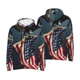 thumbnail image 6 of Bingfone American Flag Men's Drawstring Hoodie Long Sleeve Pocket Sweatshirts-3X-Large, 6 of 6