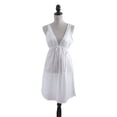 thumbnail image 4 of Handmade Women's Deep V-Neck Lace Trimmed Night Dress White (10/L), 4 of 4