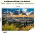 thumbnail image 3 of Peel and Stick Wallpaper Waterproof Amazing sunset Jerusalem view Kidron Valley from southern Wall Mural Decor Self Adhesive and Removable 100in x 144in, 3 of 8