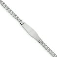 thumbnail image 1 of 14k WG Flat Curb Link Soft Diamond Shape ID Bracelet (Weight: 10.29 Grams, Length: 7 Inches), 1 of 3