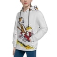 thumbnail image 2 of Calvin And Hobbes Youth Hoodies 3d Print Pullover Hooded Sweatshirt Unisex Casual Sweater Tops Blouse Long Sleeve Kids Hoodie Large, 2 of 8