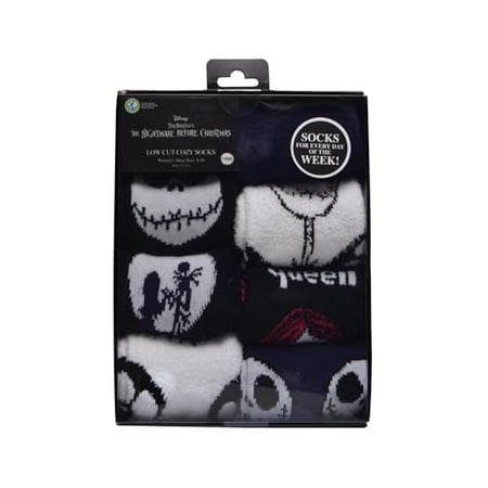 Disney NBC Womens 7-Pack Low Cut Cozy Socks, Shoe Size 4-10