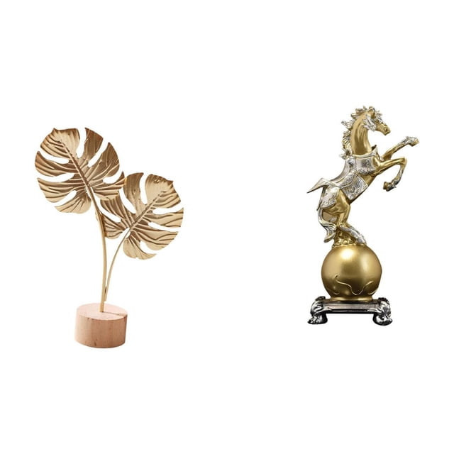 Escultura De Hoja De Metal Abstracta Nórdica Y Estatua De Caballo De Resina Moderna, Adorno Artesanal Para Mesa, Centro De Mesa, Estante, Decoración Del Hogar