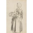 thumbnail image 3 of Richard Nicolaüs Roland Holst 13x18 Black Modern Framed Museum Art Print Titled - Standing Huizer Girl with Fruit Basket (1878 - 1938), 3 of 5