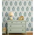 thumbnail image 7 of S4Sassy Peel And Stick Wall Covering, Arch Floral Print Removable Wall Wrap - Blue Mural For Vintage Farmhouse Decor, Bathroom, Laundry Room - Self-Adhesive Removable Wallpaper Vinyl (25"X 360"), 7 of 7