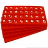 5 Red Jewelry Coin Display Travel Tray Inserts 32 Slot