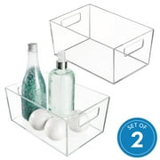 iDesign Clarity Vanity Bin - Small, 2-Piece, Clear