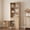 White Oak, variant on Homieasy 80"H x 27.5"W Bookcase with Adjustable Shelves, Drawer and Door, White