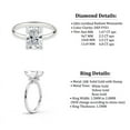 thumbnail image 6 of Cora Jewellery 3.5CT Radiant Moissanite Enagagement Ring for Women, Solitaire Hidden Halo Ring, 18K White Gold, 6 of 7