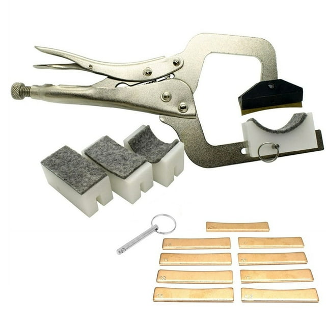 Fingerboard Handheld Fret Press Insert Tool with 9 Radius Inserts Guitar Luthier