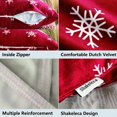 thumbnail image 4 of HTOOQ Christmas Red Throw Pillow Covers, 20x20 Inch, 2pcs, Holiday Decorative Pillow Cover, Invisible Zipper, Dutch Velvet Snow Flake Winter Pillow Coushion Cases for Home, Sofa, Car, Bed, Chair, 4 of 6