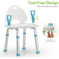 OasisSpace Shower Chair with Back and Arms 450lbs Heavy Duty Bathroom