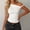 White, variant on FengLS Womens One-Shoulder Tops 2026 Fashion Fitted Crop Tops Twisted Knot Sleeveless Tank Tops for Party & Streetwear