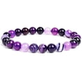 thumbnail image 1 of Pulsera de cuentas de piedra Natural para hombres y mujeres, cuarzo de cristal, amatista, aguamarinas, Jades, joyería, ágata, brazalete elástico, 1 of 4