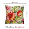 thumbnail image 4 of BANET Elegant Red Floral Pillowcase, Decorative for Home Decor  24x24in, 4 of 7