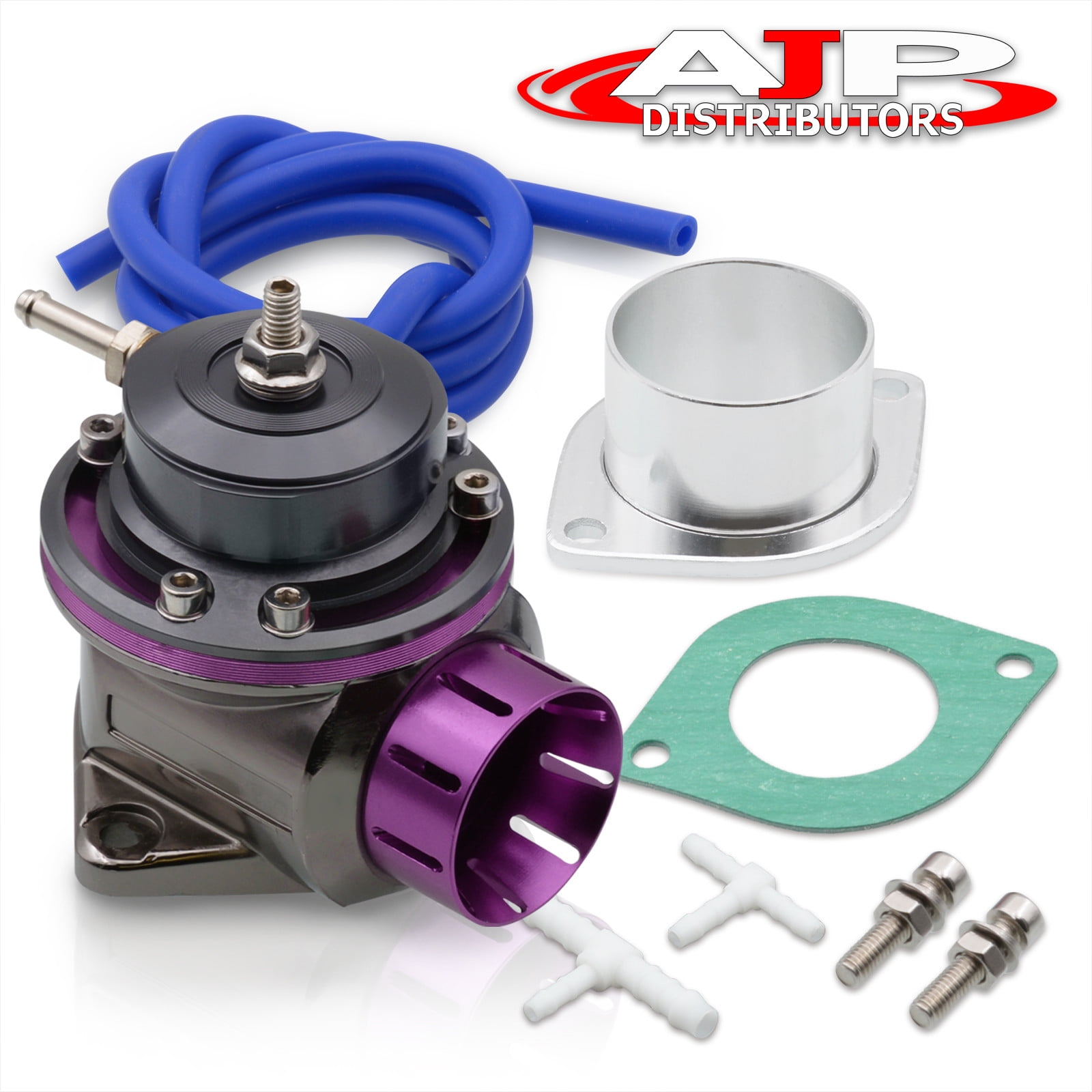AJP Distributors Performance Upgrade Racing JDM Universal Purple Lip Aluminum Billet Turbo Turbocharger Recirculate Air Boost Adjustable PSI Blow Off Valve BOV Type-FV