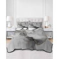 thumbnail image 3 of Quilts Twin XL Size, Grey Ombre Marble Soft Comforter Bedding Set for Bed, Gray Marble Crack Abstract Modern Lightweight Quilted Bedspread with Pillow Cover(2 Pieces) for All Season, 68x98 Inch, 3 of 6